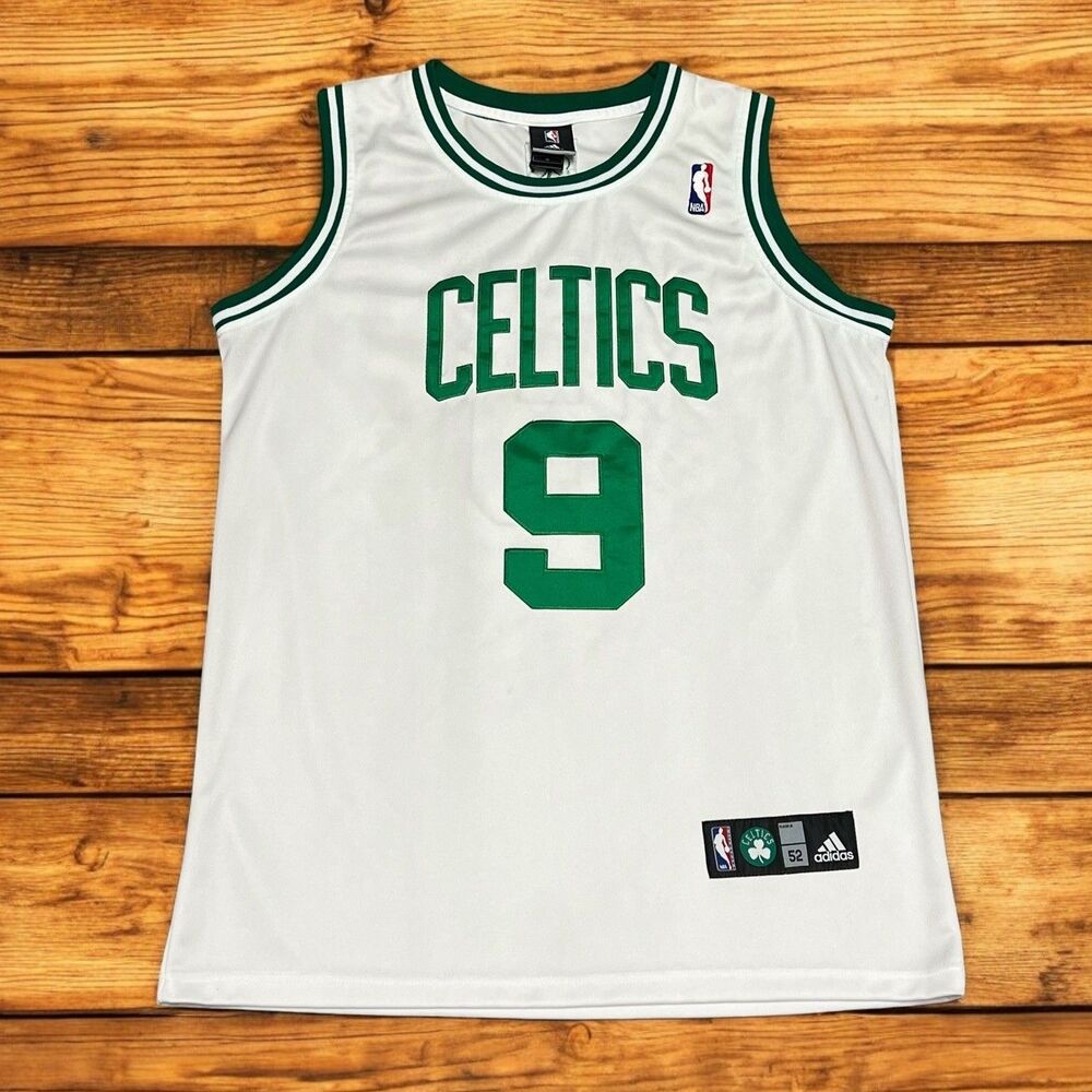 Rare VTG Adidas Authentic NBA Boston Celtics Rajon Rondo 9 Jersey Men 52 XL Sewn